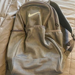 Nike Unisex Brasilia Mesh Backpack - Gray